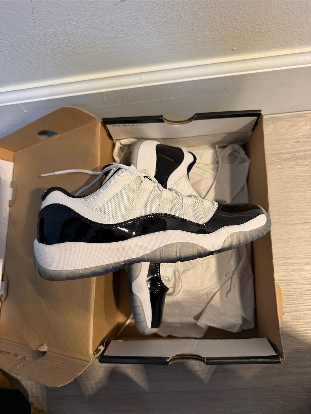 Jordan Kids Black and White Low Top Sneakers